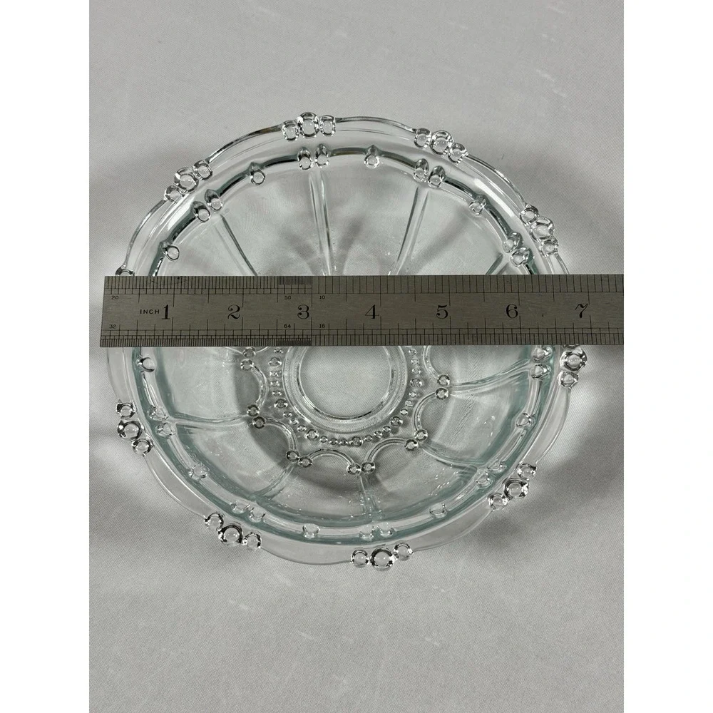 Vintage Clear KIG Indonesia Glass‎ Candy Dish 